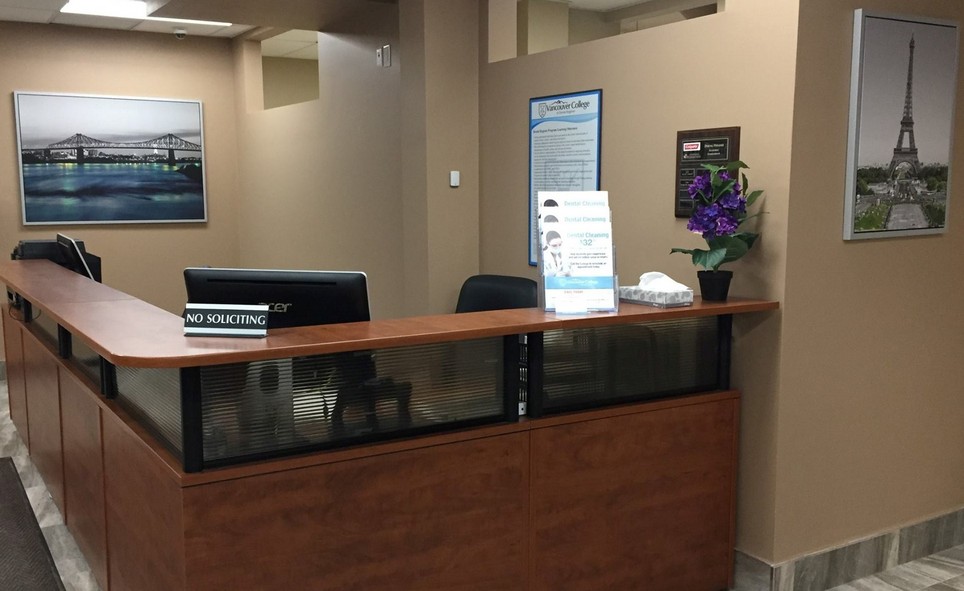 Vancouver College of Dental Hygiene reception area